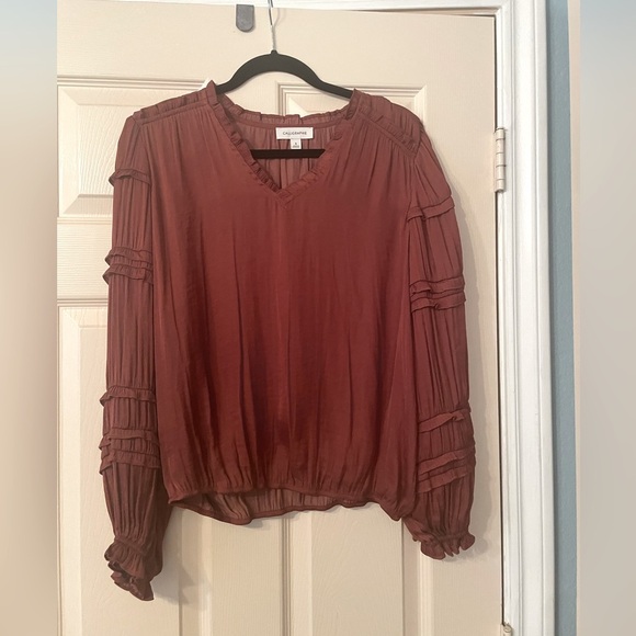 Elegant Women's Rust Blouse - Picture 1 of 5
